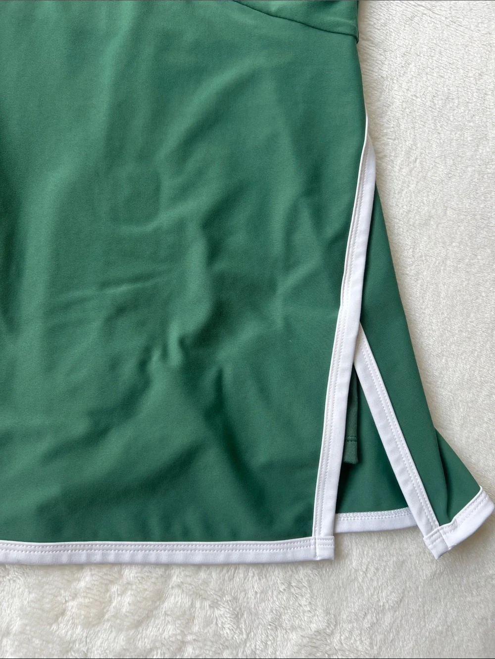Old Navy Green Athleisure Mini Dress with White Trim and Shorts